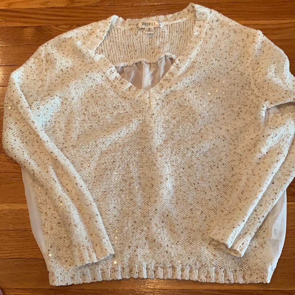 Decree Gold Sequins Sweater